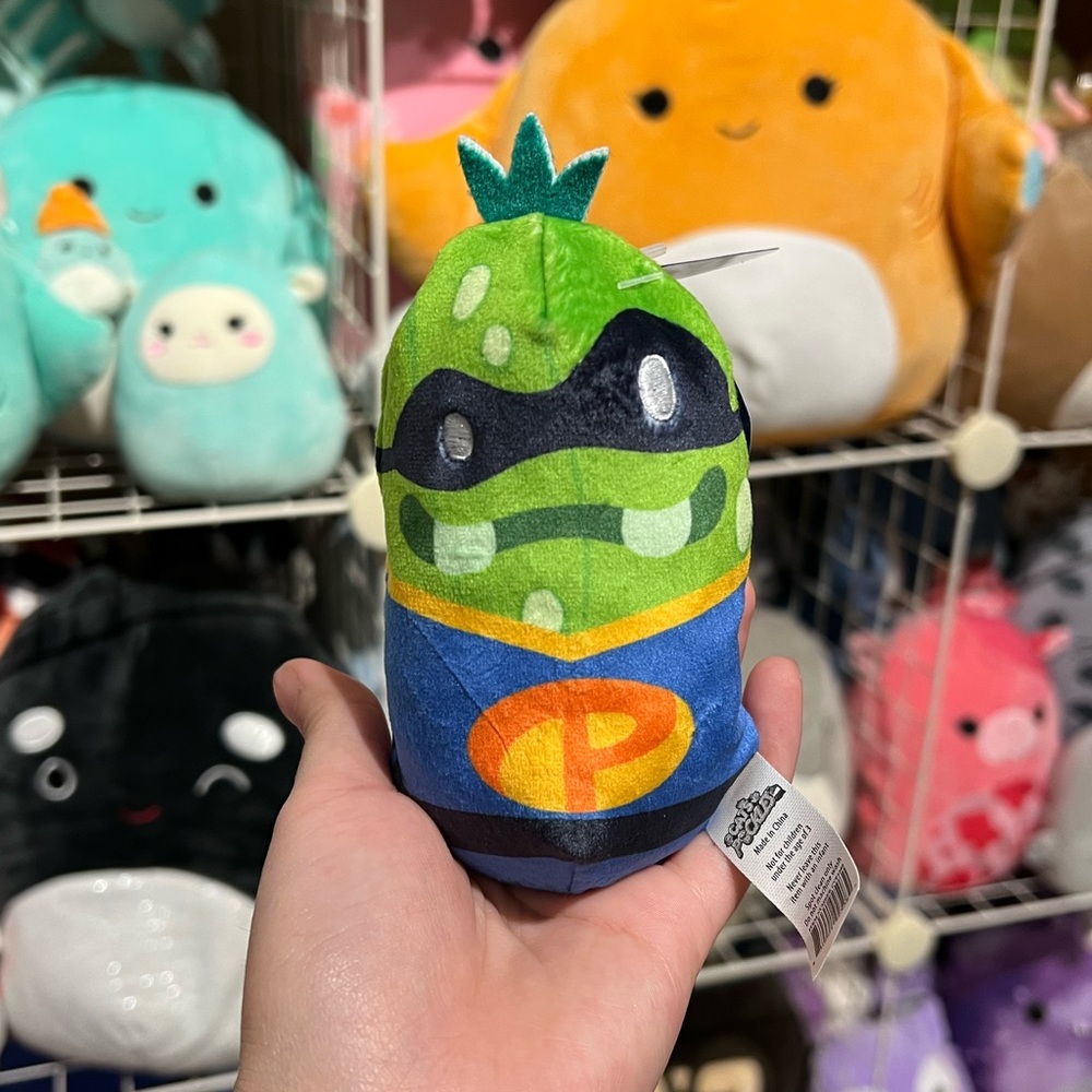Cats vs Pickles Sour Menace Bean Plush from Purple Wave